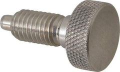 Vlier - 1/2-13, 7/8" Thread Length, 1/4" Max Plunger Diam, 1 Lb Init to 10 Lb Final End Force, Knob Handle Plunger - Knurled Knob, 1.13" Body Length, 7/8" Length Under Head/Shoulder, 1/4" Plunger Projection - All Tool & Supply