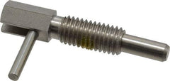 Vlier - 1/2-13, 1.1" Thread Length, 0.31" Plunger Diam, 1 Lb Init to 5 Lb Final End Force, Stainless Steel Locking L Handle Plunger - 2.11" Body Length, 1-1/4" Length Under Head, Locking Element, 3/4" Plunger Projection - All Tool & Supply