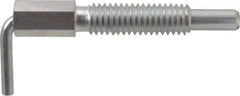 Vlier - 3/8-16, 1.18" Thread Length, 1/4" Plunger Diam, 0.75 Lb Init to 3.75 Lb Final End Force, Steel L Handle Plunger - 2" Body Length, 1.31" Length Under Head, 0.56" Plunger Projection - All Tool & Supply