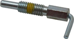 Vlier - 1/2-13, 1.1" Thread Length, 0.31" Plunger Diam, 1 Lb Init to 5 Lb Final End Force, Steel L Handle Plunger - 2.11" Body Length, 1-1/4" Length Under Head, Locking Element, 3/4" Plunger Projection - All Tool & Supply