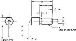 Vlier - 1/4-20, 1/2" Thread Length, 0.16" Plunger Diam, 0.12 Lb Init to 0.5 Lb Final End Force, Steel L Handle Plunger - 3/4" Body Length, 1/2" Length Under Head, 0.2" Plunger Projection - All Tool & Supply