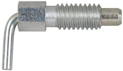 Vlier - 1/4-20, 1/2" Thread Length, 0.16" Plunger Diam, 0.12 Lb Init to 0.5 Lb Final End Force, Stainless Steel L Handle Plunger - 3/4" Body Length, 1/2" Length Under Head, Locking Element, 0.2" Plunger Projection - All Tool & Supply