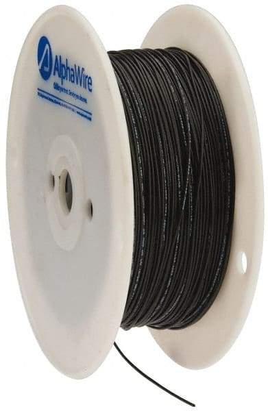 Alpha Wire - 24 AWG, 1 Strand, 305 m OAL, Tinned Copper Hook Up Wire - Black PVC Jacket, 0.052" Diam - All Tool & Supply