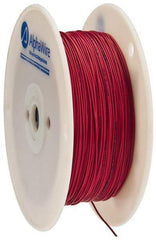 Alpha Wire - 24 AWG, 1 Strand, 305 m OAL, Tinned Copper Hook Up Wire - Red PVC Jacket, 0.052" Diam - All Tool & Supply