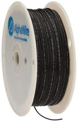 Alpha Wire - 22 AWG, 1 Strand, 305 m OAL, Tinned Copper Hook Up Wire - Black PVC Jacket, 0.057" Diam - All Tool & Supply