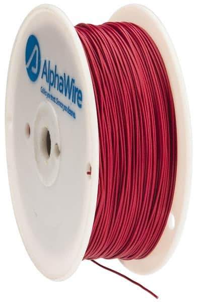 Alpha Wire - 22 AWG, 1 Strand, 305 m OAL, Tinned Copper Hook Up Wire - Red PVC Jacket, 0.057" Diam - All Tool & Supply