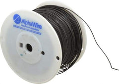 Alpha Wire - 18 AWG, 1 Strand, 305 m OAL, Tinned Copper Hook Up Wire - Black PVC Jacket, 0.072" Diam - All Tool & Supply