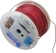 Alpha Wire - 18 AWG, 1 Strand, 305 m OAL, Tinned Copper Hook Up Wire - Red PVC Jacket, 0.072" Diam - All Tool & Supply