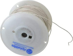 Alpha Wire - 18 AWG, 1 Strand, 305 m OAL, Tinned Copper Hook Up Wire - White PVC Jacket, 0.072" Diam - All Tool & Supply