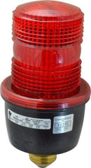 Federal Signal Corp - 120 VAC, 4X NEMA Rated, Strobe Tube, Red, Low Profile Mini Strobe Light - 65 to 95 Flashes per min, 3-1/8 Inch Diameter, 6.1 Inch High, IP66 Ingress Rating, Screw Mount - All Tool & Supply