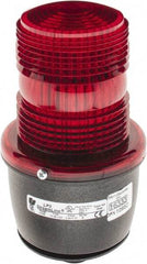 Federal Signal Corp - 12 to 48 VDC, 4X NEMA Rated, Strobe Tube, Red, Low Profile Mini Strobe Light - 65 to 95 Flashes per min, 1/2 Inch Pipe, 3-1/8 Inch Diameter, 5.8 Inch High, IP66 Ingress Rating, Pipe Mount - All Tool & Supply