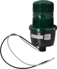 Federal Signal Corp - 120 VAC, 4X NEMA Rated, Strobe Tube, Green, Low Profile Mini Strobe Light - 65 to 95 Flashes per min, 1/2 Inch Pipe, 3-1/8 Inch Diameter, 5.8 Inch High, IP66 Ingress Rating, Pipe Mount - All Tool & Supply