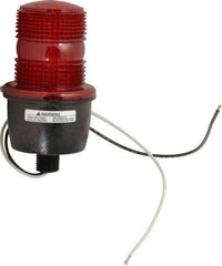 Federal Signal Corp - 120 VAC, 4X NEMA Rated, Strobe Tube, Red, Low Profile Mini Strobe Light - 65 to 95 Flashes per min, 1/2 Inch Pipe, 3-1/8 Inch Diameter, 5.8 Inch High, IP66 Ingress Rating, Pipe Mount - All Tool & Supply