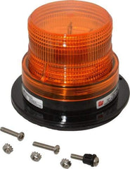 Federal Signal Corp - 12 to 48 VDC, 4X NEMA Rated, Strobe Tube, Amber, Low Profile Mini Strobe Light - 65-95 Flashes per min, 5 Inch Diameter, 3-5/8 Inch High, IP65 Ingress Rating, Surface Mount - All Tool & Supply