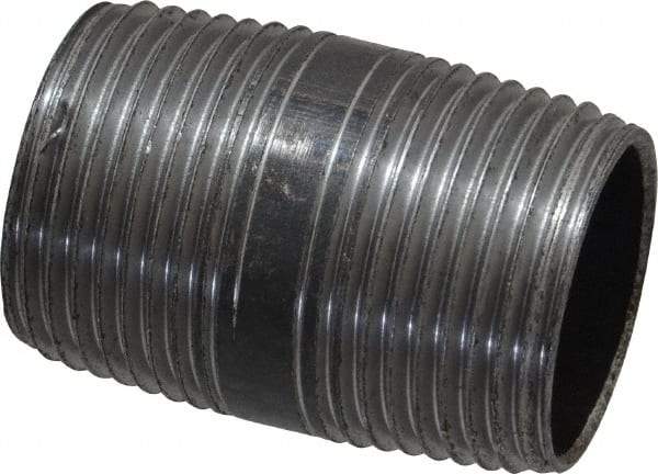 Value Collection - Schedule 40, 3/4" Diam x 1-1/2" Long Steel Black Pipe Nipple - Threaded - All Tool & Supply