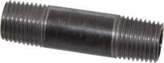 Value Collection - Schedule 40, 1/4" Diam x 2" Long Steel Black Pipe Nipple - Threaded - All Tool & Supply