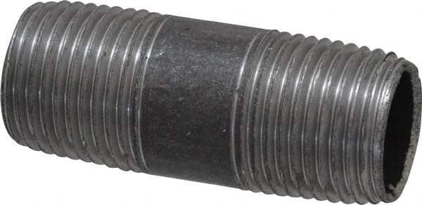 Value Collection - Schedule 40, 1/2" Diam x 2" Long Steel Black Pipe Nipple - Threaded - All Tool & Supply