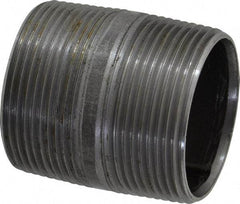 Value Collection - Schedule 40, 1-1/2" Diam x 2" Long Steel Black Pipe Nipple - Threaded - All Tool & Supply