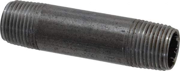 Value Collection - Schedule 40, 3/8" Diam x 2-1/2" Long Steel Black Pipe Nipple - Threaded - All Tool & Supply