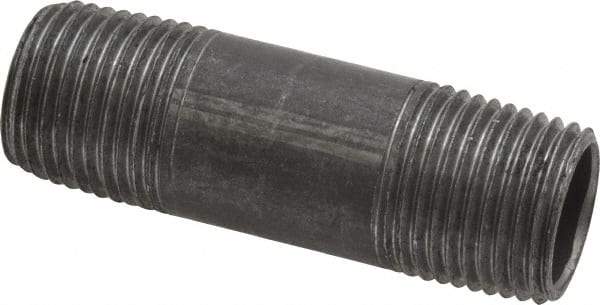 Value Collection - Schedule 40, 1/2" Diam x 2-1/2" Long Steel Black Pipe Nipple - Threaded - All Tool & Supply