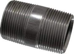 Value Collection - Schedule 40, 1-1/4" Diam x 2-1/2" Long Steel Black Pipe Nipple - Threaded - All Tool & Supply