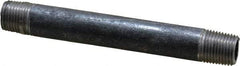 Value Collection - Schedule 40, 1/8" Diam x 3" Long Steel Black Pipe Nipple - Threaded - All Tool & Supply