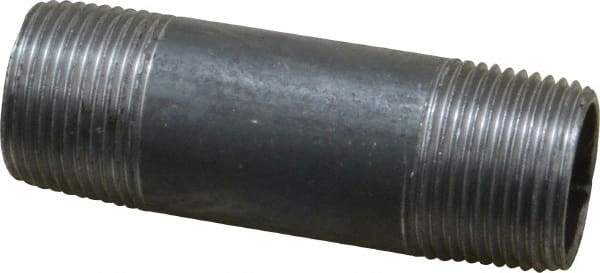 Value Collection - Schedule 40, 3/4" Diam x 3" Long Steel Black Pipe Nipple - Threaded - All Tool & Supply