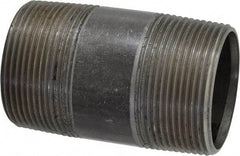 Value Collection - Schedule 40, 1-1/2" Diam x 3" Long Steel Black Pipe Nipple - Threaded - All Tool & Supply