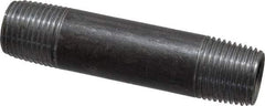 Value Collection - Schedule 40, 1/2" Diam x 3-1/2" Long Steel Black Pipe Nipple - Threaded - All Tool & Supply