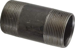 B&K Mueller - Schedule 40, 1-1/2" Diam x 3-1/2" Long Steel Black Pipe Nipple - Threaded - All Tool & Supply