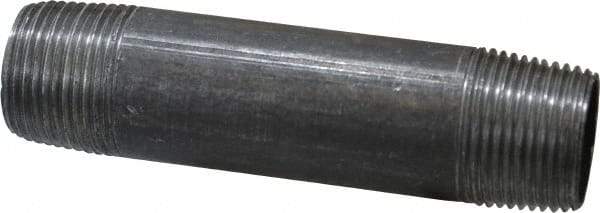 Value Collection - Schedule 40, 3/4" Diam x 4" Long Steel Black Pipe Nipple - Threaded - All Tool & Supply