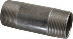 Value Collection - Schedule 40, 1-1/4" Diam x 4" Long Steel Black Pipe Nipple - Threaded - All Tool & Supply