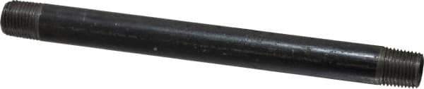 Value Collection - Schedule 40, 1/8" Diam x 4-1/2" Long Steel Black Pipe Nipple - Threaded - All Tool & Supply