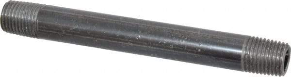 Value Collection - Schedule 40, 1/4" Diam x 4-1/2" Long Steel Black Pipe Nipple - Threaded - All Tool & Supply