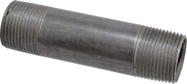 Value Collection - Schedule 40, 1" Diam x 4-1/2" Long Steel Black Pipe Nipple - Threaded - All Tool & Supply