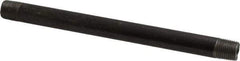 Value Collection - Schedule 40, 1/8" Diam x 5" Long Steel Black Pipe Nipple - Threaded - All Tool & Supply