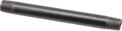 Value Collection - Schedule 40, 1/4" Diam x 5" Long Steel Black Pipe Nipple - Threaded - All Tool & Supply