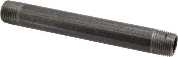 Value Collection - Schedule 40, 3/8" Diam x 5" Long Steel Black Pipe Nipple - Threaded - All Tool & Supply