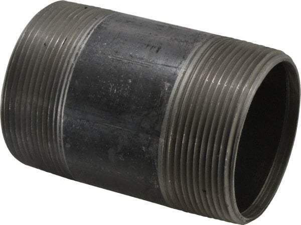 B&K Mueller - Schedule 40, 3" Diam x 5" Long Steel Black Pipe Nipple - Threaded - All Tool & Supply