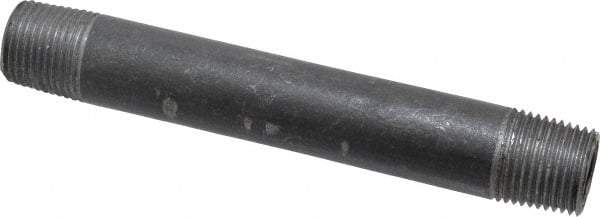 Value Collection - Schedule 40, 1/2" Diam x 5-1/2" Long Steel Black Pipe Nipple - Threaded - All Tool & Supply