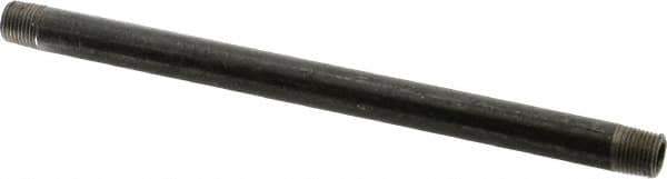 Value Collection - Schedule 40, 1/8" Diam x 6" Long Steel Black Pipe Nipple - Threaded - All Tool & Supply