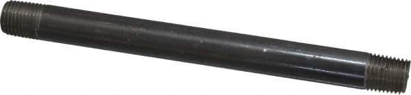 Value Collection - Schedule 40, 1/4" Diam x 6" Long Steel Black Pipe Nipple - Threaded - All Tool & Supply