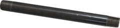 Value Collection - Schedule 40, 1/4" Diam x 6" Long Steel Black Pipe Nipple - Threaded - All Tool & Supply