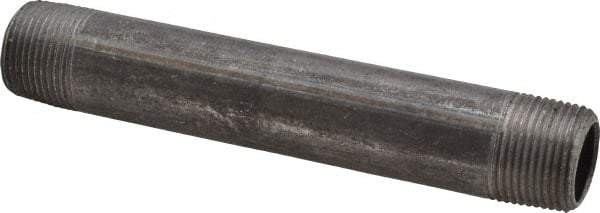 Value Collection - Schedule 40, 3/4" Diam x 6" Long Steel Black Pipe Nipple - Threaded - All Tool & Supply