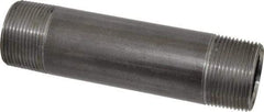 Value Collection - Schedule 40, 1-1/4" Diam x 6" Long Steel Black Pipe Nipple - Threaded - All Tool & Supply