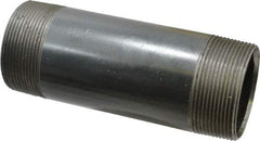 Value Collection - Schedule 40, 2" Diam x 6" Long Steel Black Pipe Nipple - Threaded - All Tool & Supply