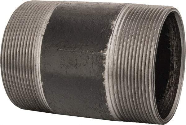 B&K Mueller - Schedule 40, 4" Diam x 6" Long Steel Black Pipe Nipple - Threaded - All Tool & Supply