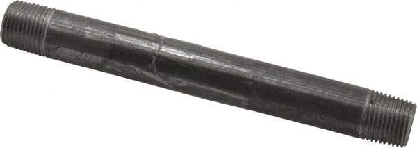 B&K Mueller - Schedule 40, 1/2" Diam x 7" Long Steel Black Pipe Nipple - Threaded - All Tool & Supply