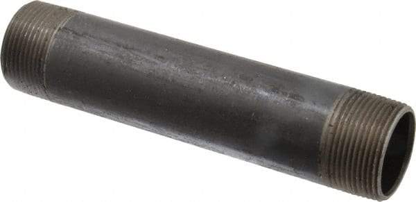 B&K Mueller - Schedule 40, 1-1/4" Diam x 7" Long Steel Black Pipe Nipple - Threaded - All Tool & Supply