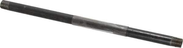 Value Collection - Schedule 40, 1/8" Diam x 8" Long Steel Black Pipe Nipple - Threaded - All Tool & Supply